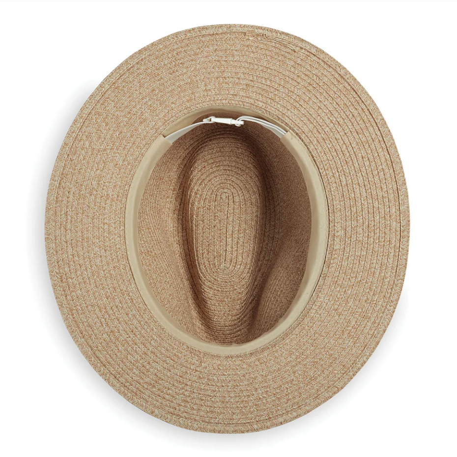 Wallaroo Petite Palm Beach Fedora Style Sun Hat Beige