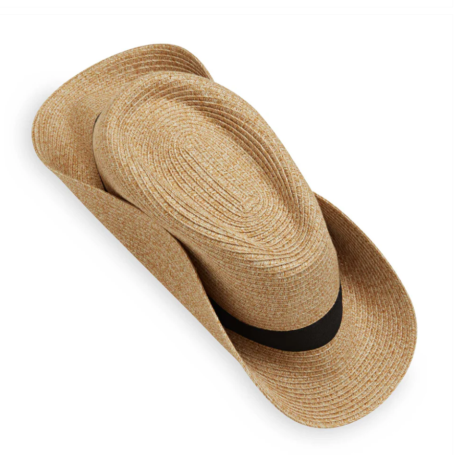 Wallaroo Petite Palm Beach Fedora Style Sun Hat Beige