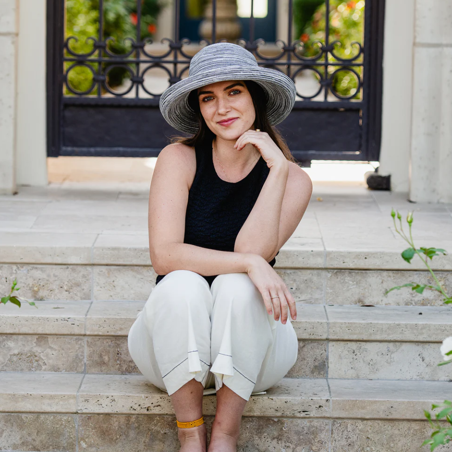 Wallaroo Sydney Wide Brim UPF Sun Hat Black/White