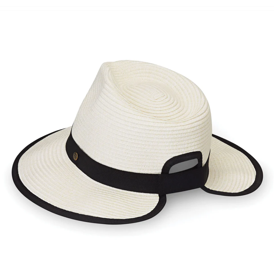 Wallaroo Gabi Ponytail Fedora UPF Sun Hat Ivory
