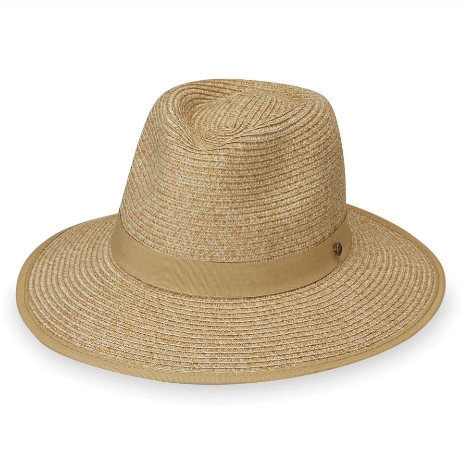 Wallaroo Gabi Ponytail Fedora UPF Sun Hat Beige