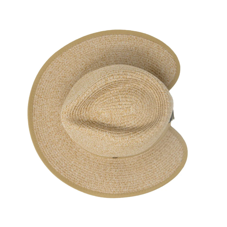 Wallaroo Gabi Ponytail Fedora UPF Sun Hat Beige