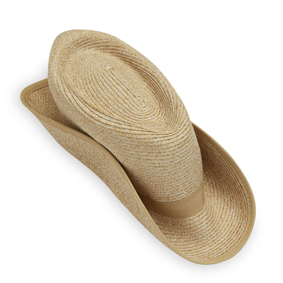 Wallaroo Gabi Ponytail Fedora UPF Sun Hat Beige