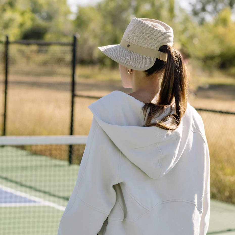 Wallaroo Gabi Ponytail Fedora UPF Sun Hat Beige