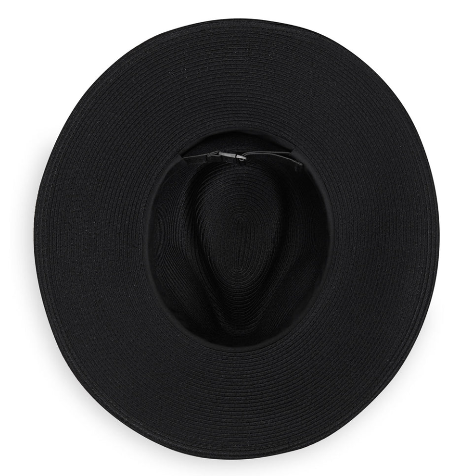 Wallaroo St Lucia Wide Brim Fedora Sun Hat Black