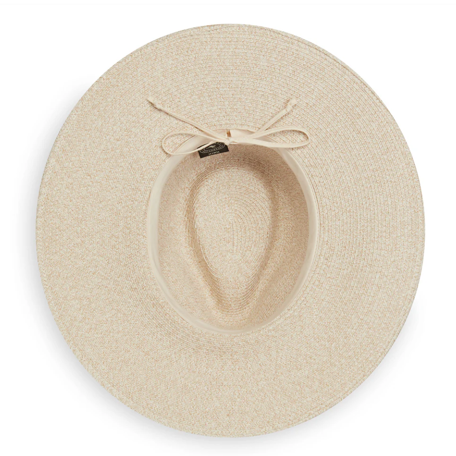 Wallaroo St Lucia Wide Brim Fedora Sun Hat Mixed Beige