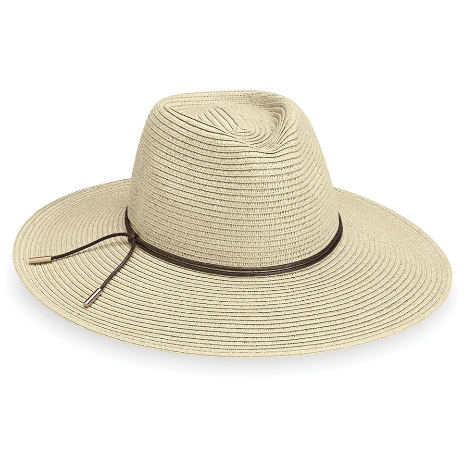 Wallaroo Montecito Wide Brim Fedora Sun Hat Natural