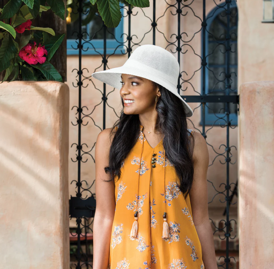 Wallaroo Victoria Diva Wide Brim Sun Hat White