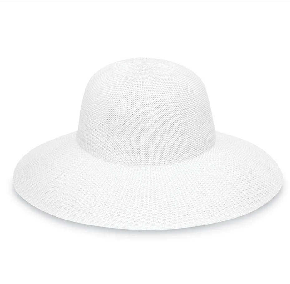 Wallaroo Victoria Diva Wide Brim Sun Hat White