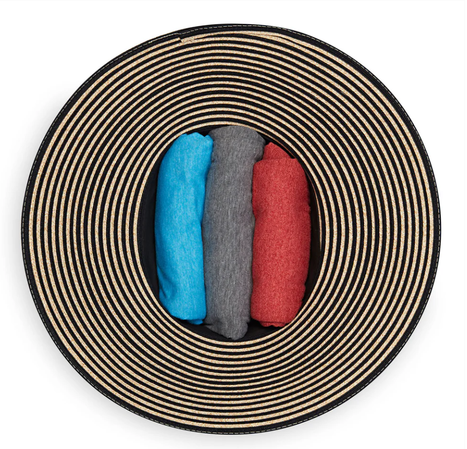 Wallaroo Marseille Wide Brim UPF Sun Hat Black Natural