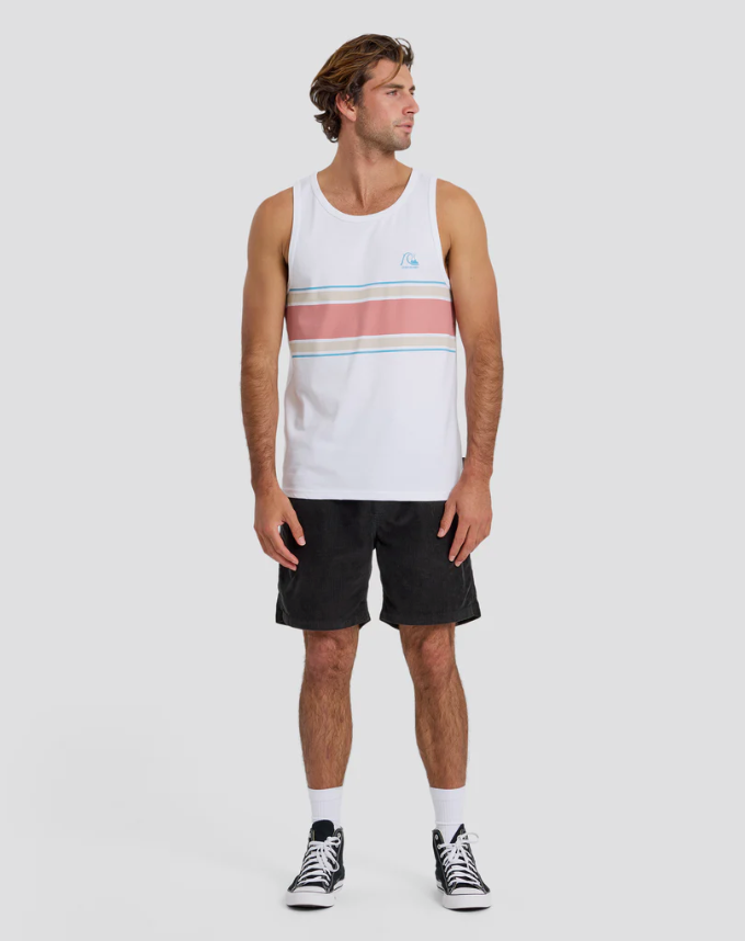 Quiksilver Floater Stripe Tank - White