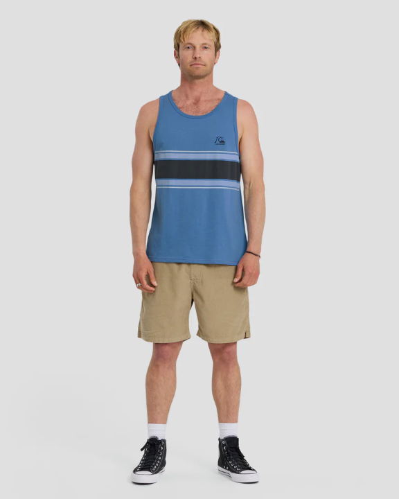 Quiksilver Floater Stripe Tank - Riviera Heather