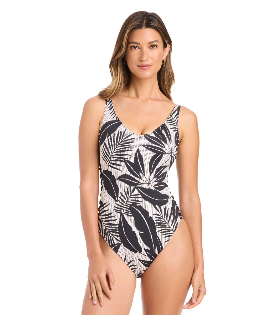 Bleu: Rod Beattie Island Time Print Mio One-Piece Swimsuit