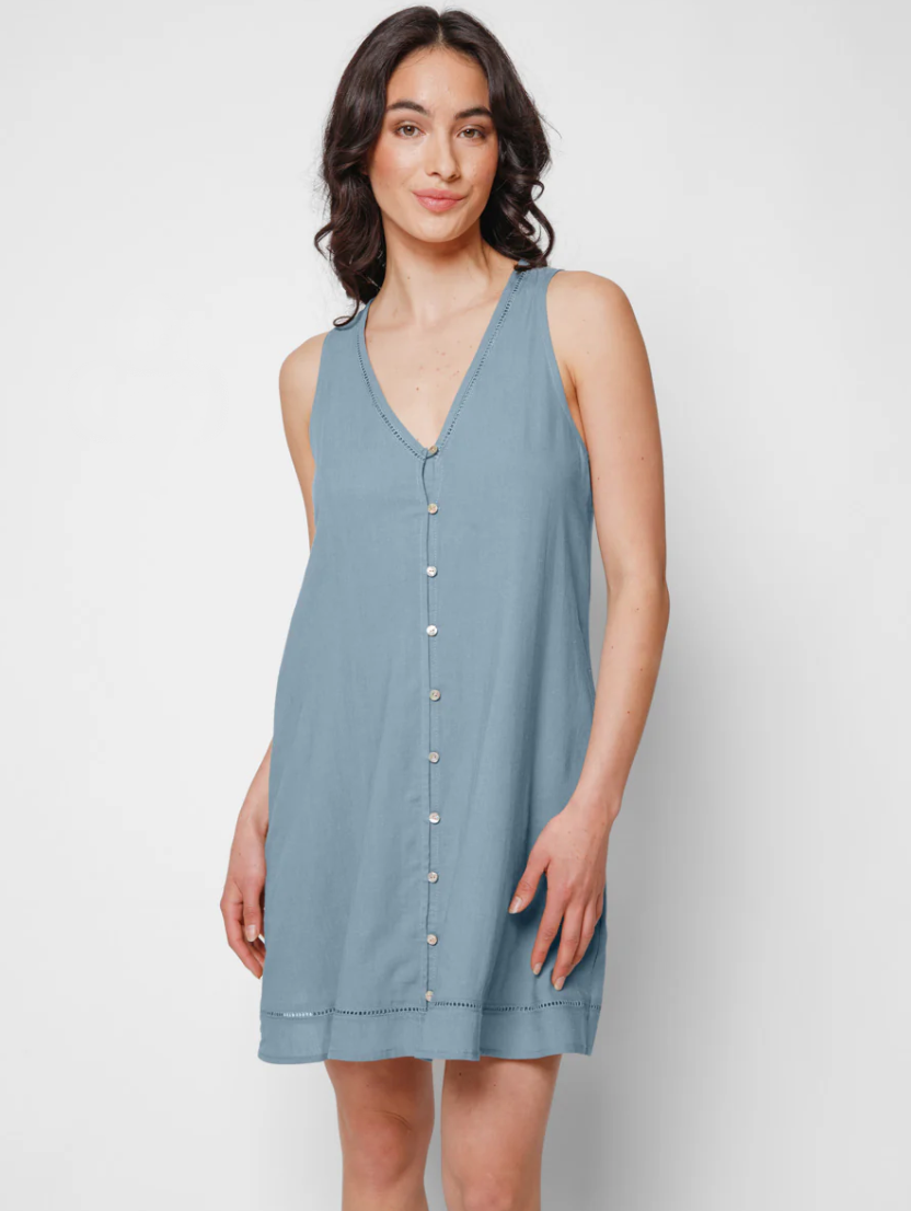 Koy Resort Capri Mini Dress Denim