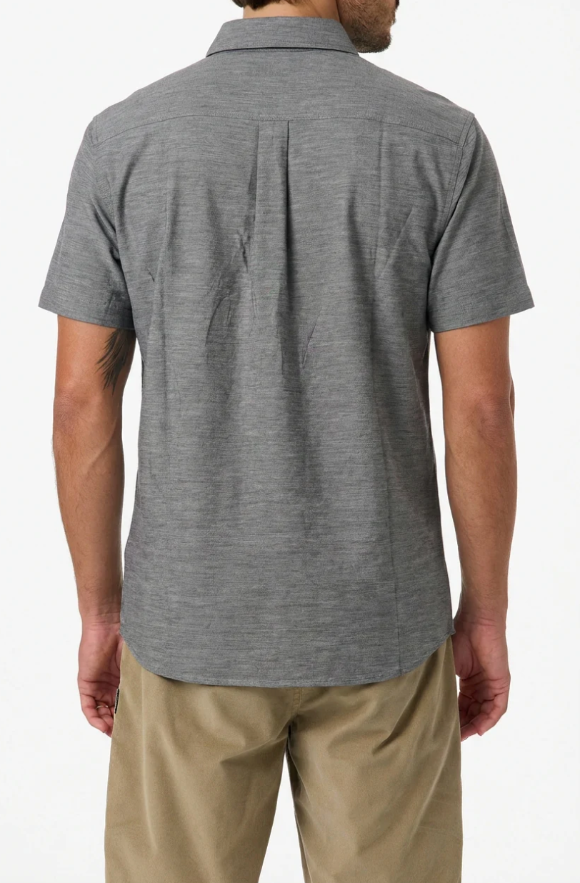O'Neill Light Check Standard Short Sleeve Woven Shirt - Black