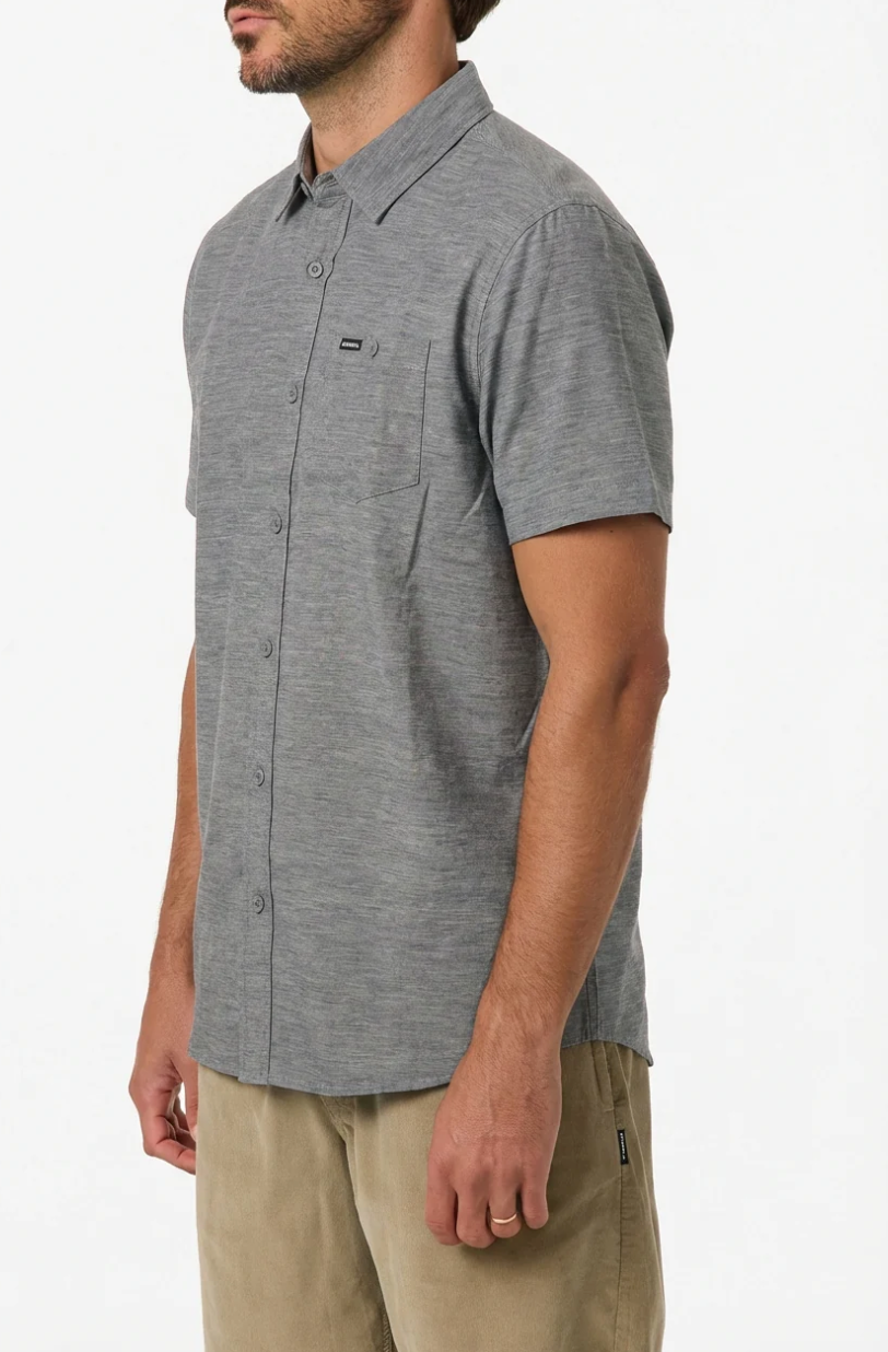 O'Neill Light Check Standard Short Sleeve Woven Shirt - Black