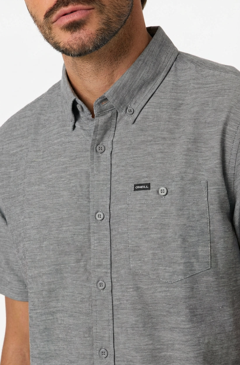 O'Neill Light Check Standard Short Sleeve Woven Shirt - Black