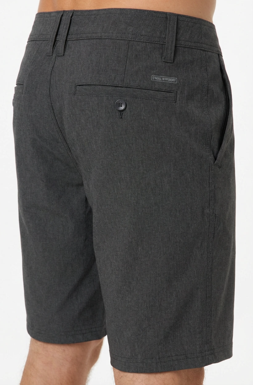 O'Neill Reserve Heather 19" Hybrid Short - Heather Black