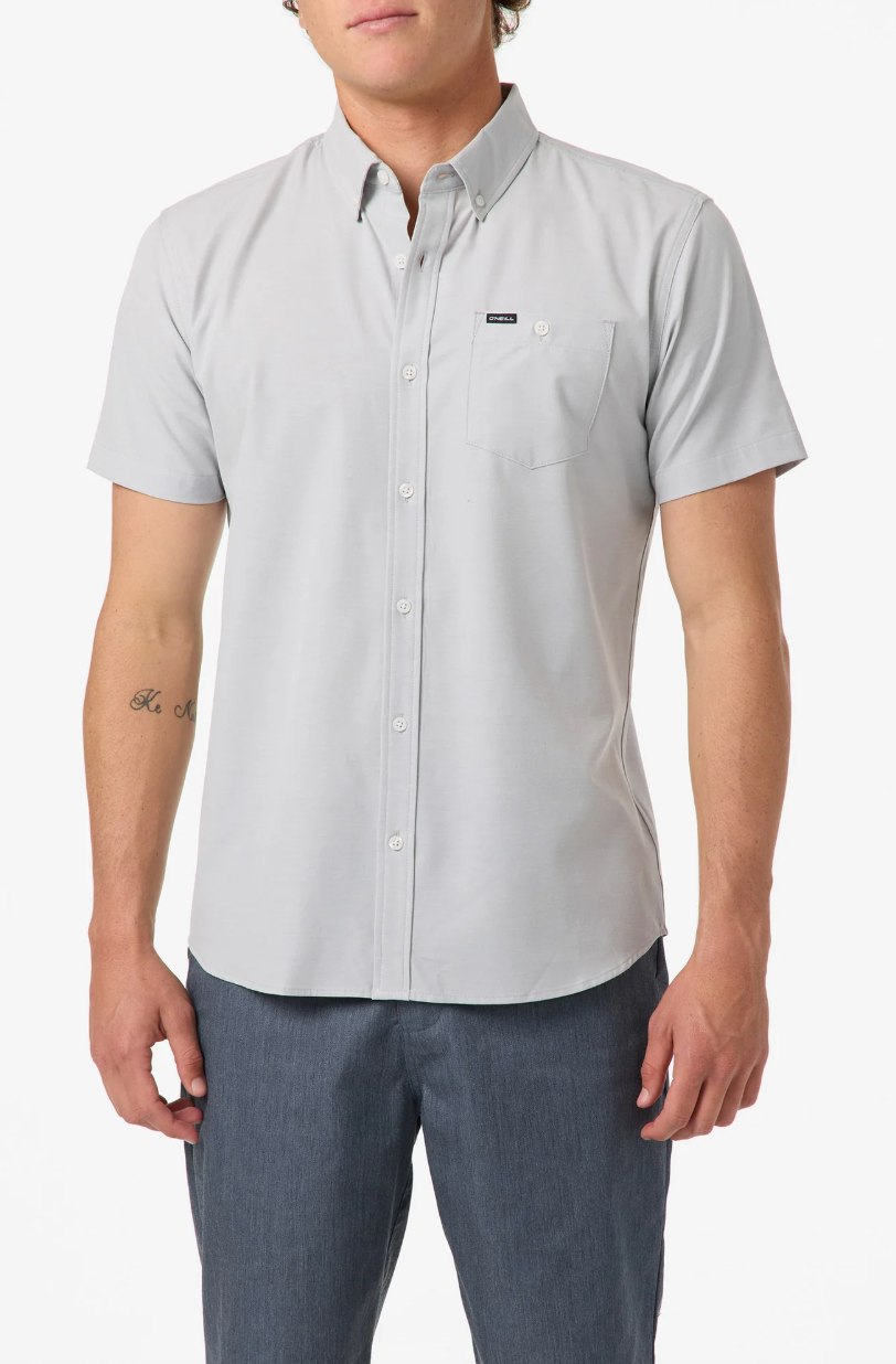 O'Neill Light Check Standard Short Sleeve Woven Shirt - High Rise