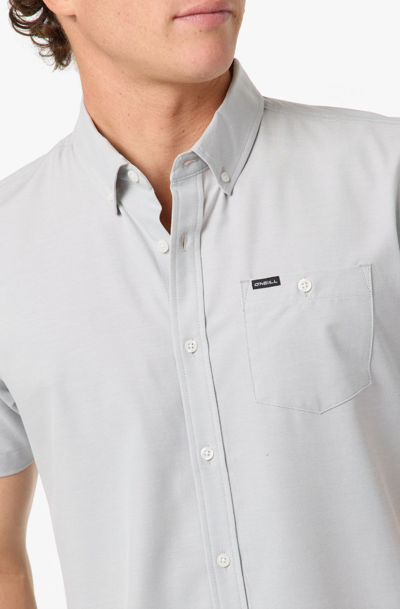 O'Neill Light Check Standard Short Sleeve Woven Shirt - High Rise