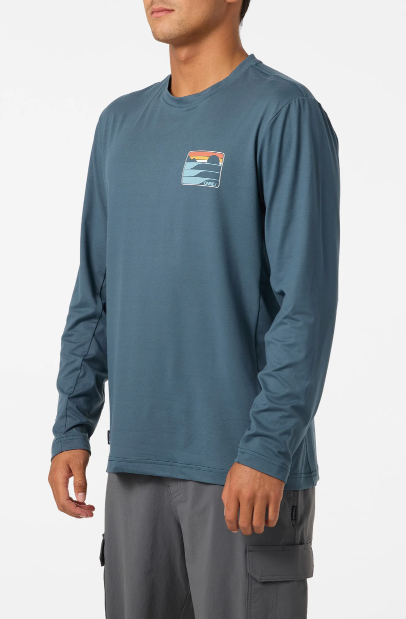 O'Neill Dawn UPF Long Sleeve Rashguard - Dark Slate