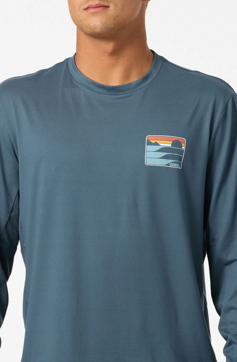 O'Neill Dawn UPF Long Sleeve Rashguard - Dark Slate