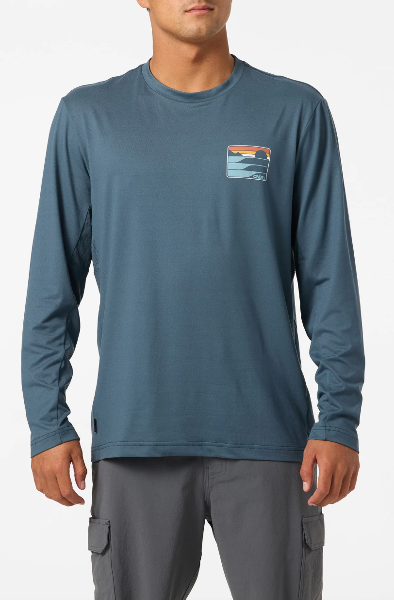 O'Neill Dawn UPF Long Sleeve Rashguard - Dark Slate