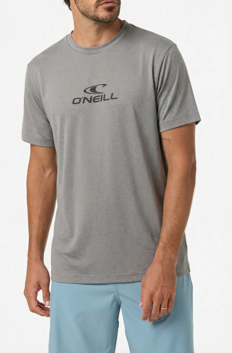 O'Neill Jack UPF Short Sleeve Rashguard - Gargoyle Melange