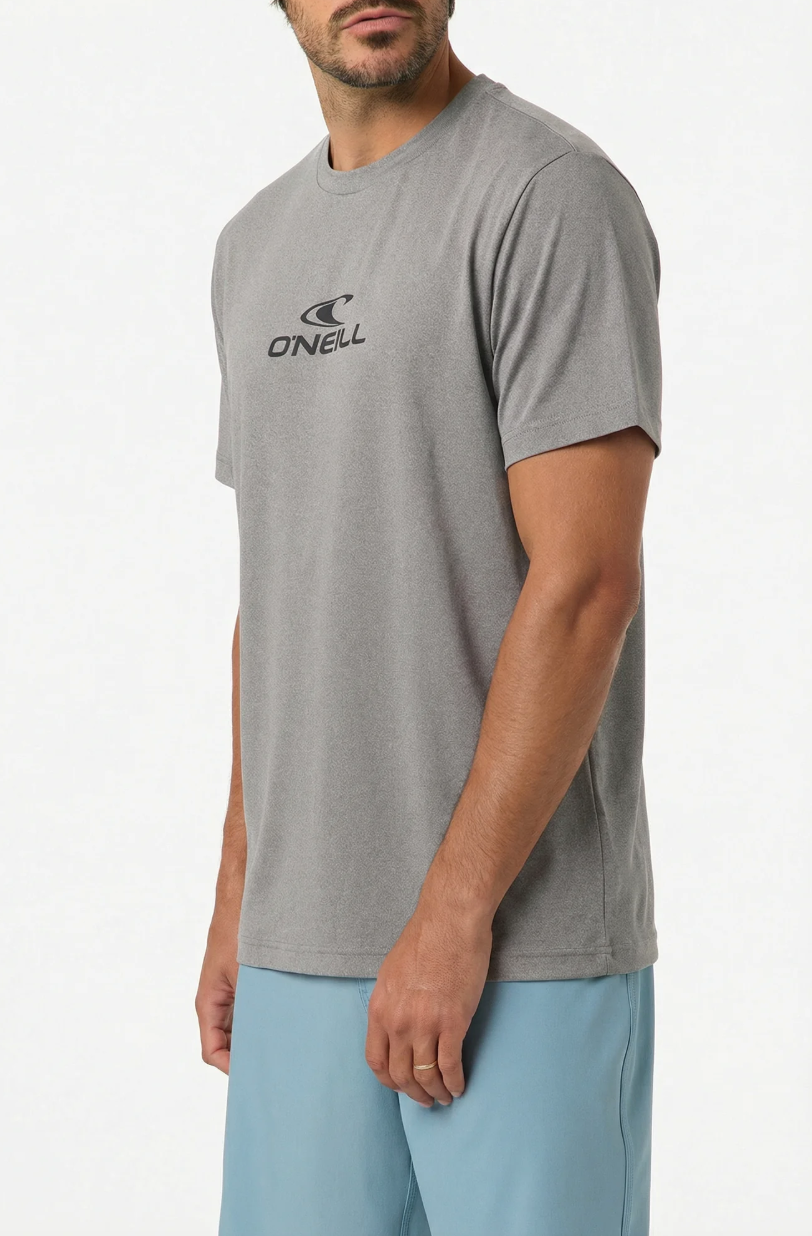 O'Neill Jack UPF Short Sleeve Rashguard - Gargoyle Melange