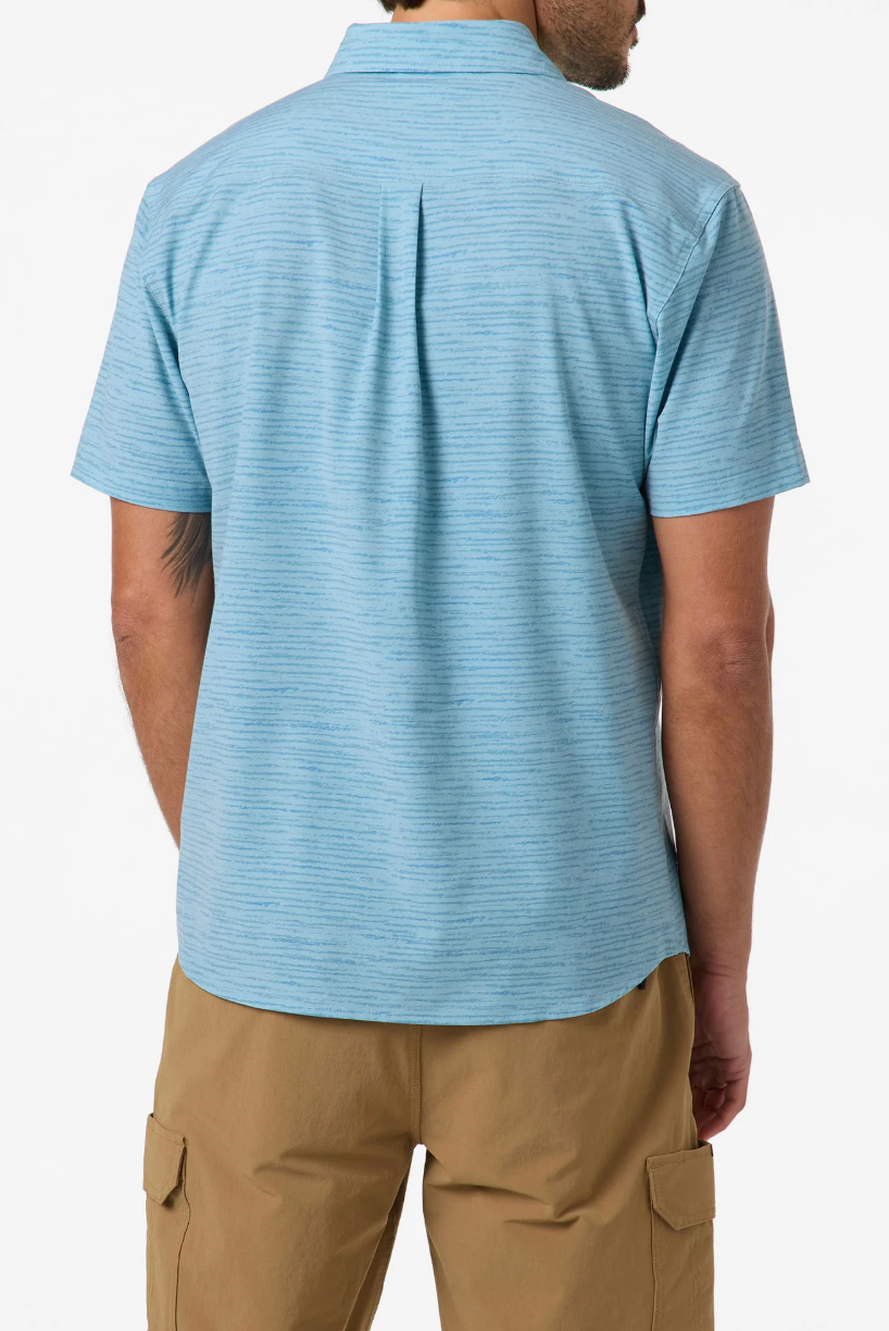 O'neill TRVLR UPF Traverse Stripe Shirt Stone Blue