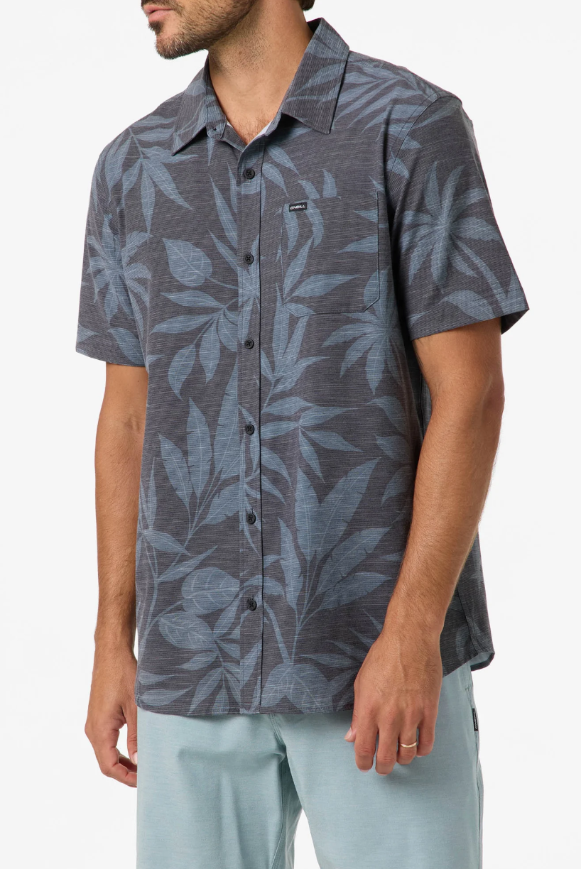 O'Neill UPF Slub Relaxed Short Sleeve Woven Shirt Black