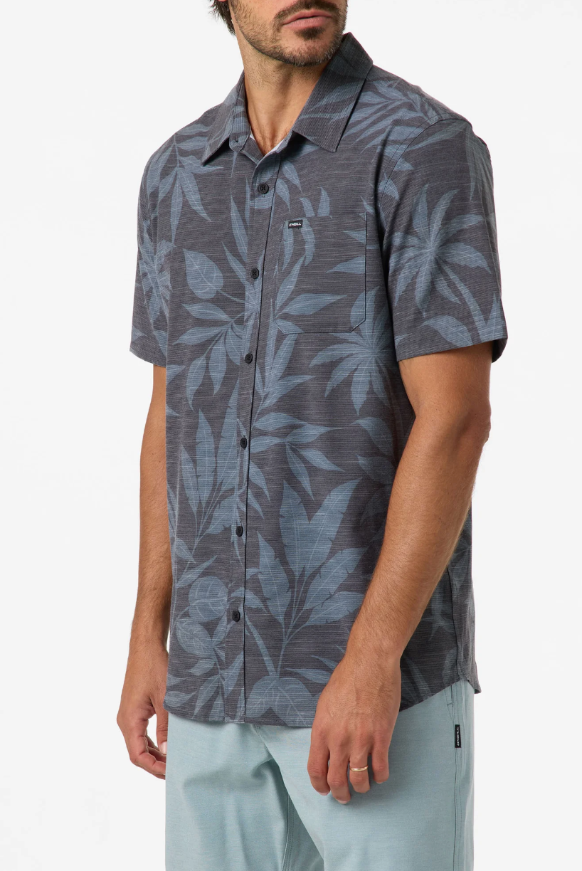 O'Neill UPF Slub Relaxed Short Sleeve Woven Shirt Black
