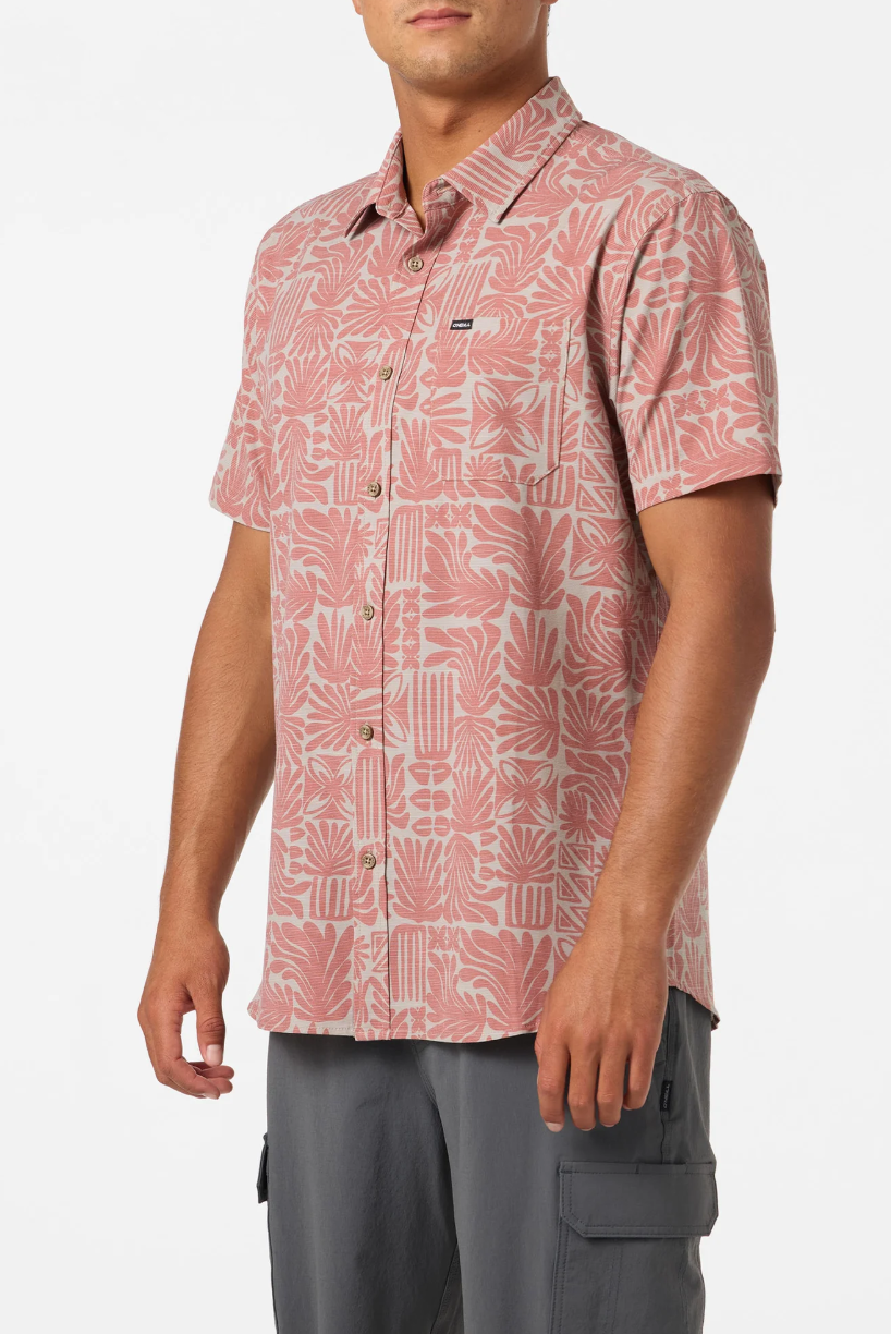 O'Neill UPF Slub Standard Short Sleeve Woven Shirt Khaki