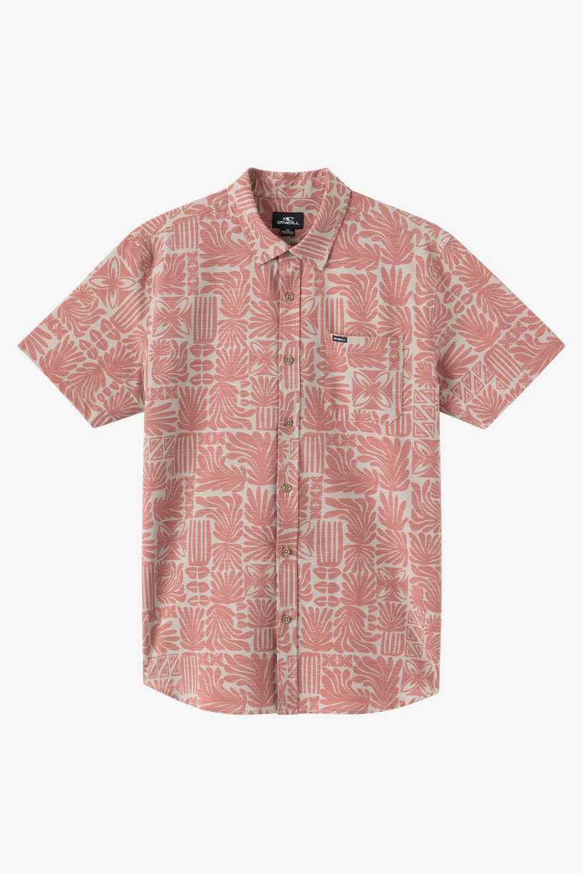O'Neill UPF Slub Standard Short Sleeve Woven Shirt Khaki