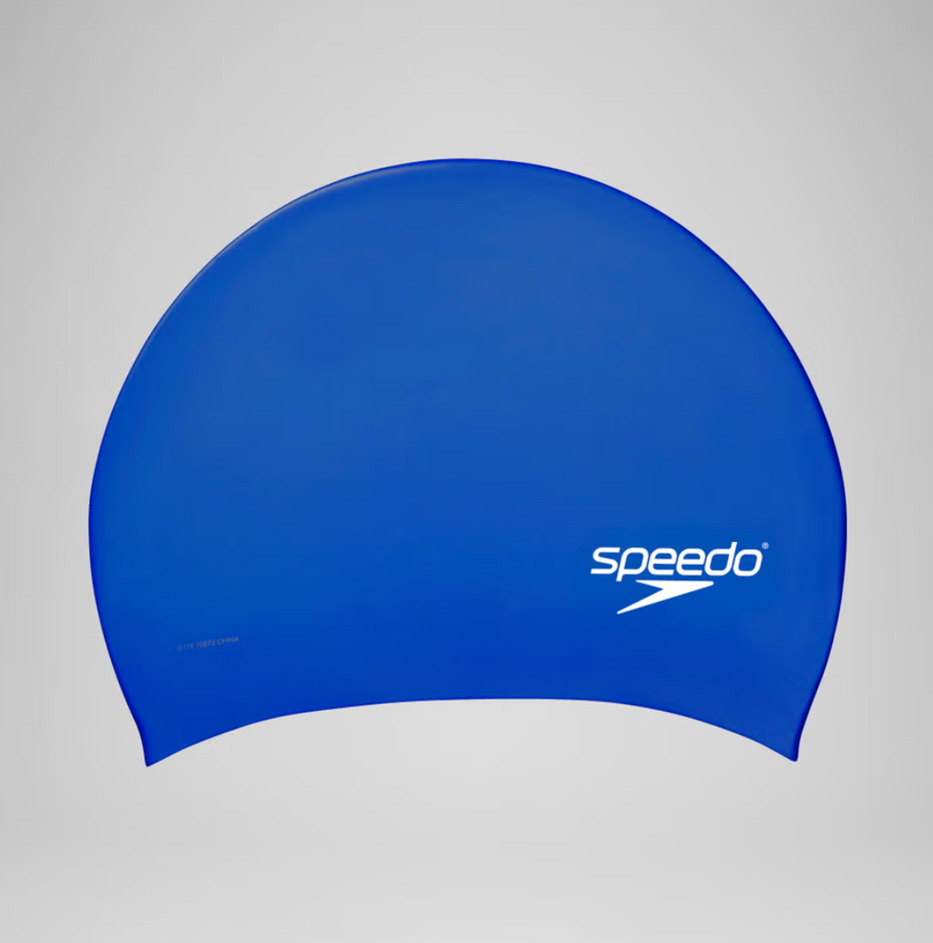 Speedo Adult Silicone Long Hair Cap White