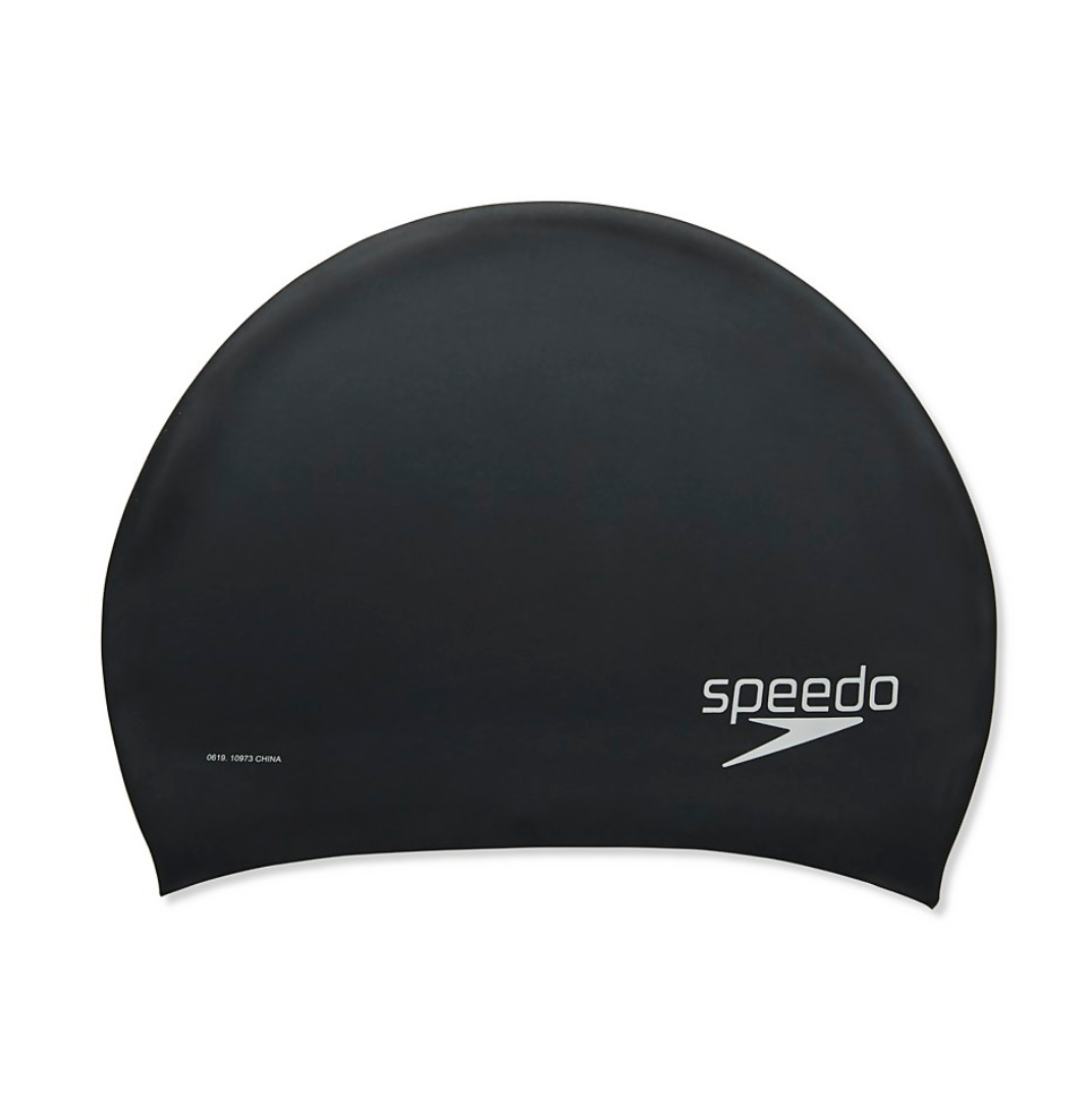Speedo Adult Silicone Long Hair Cap White