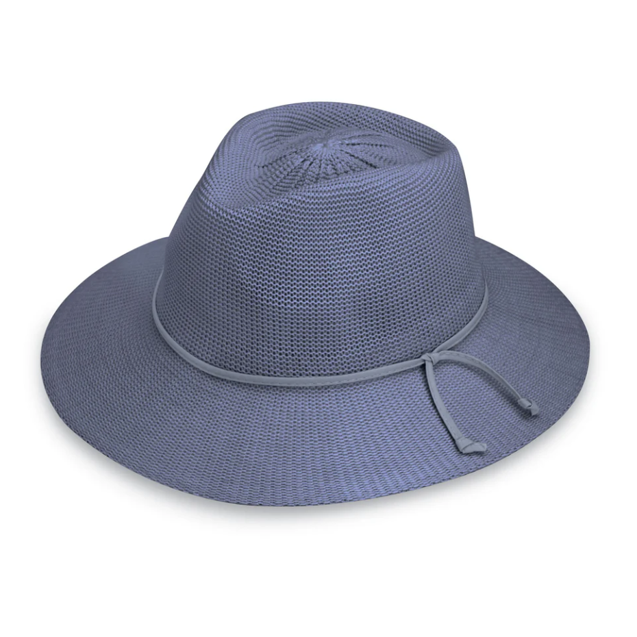 Wallaroo Victoria Fedora UPF Sun Hat Dusty Blue