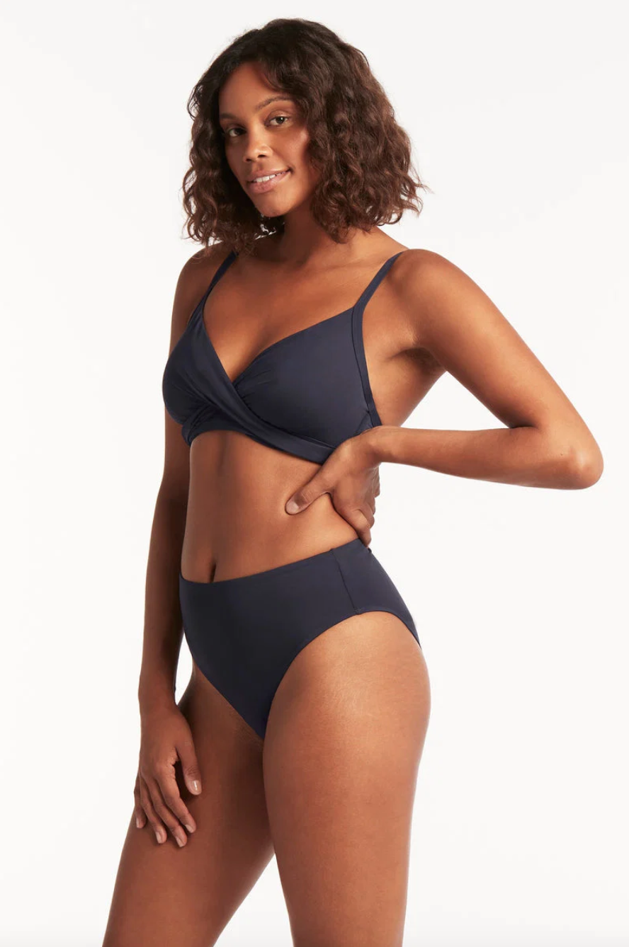 Sea Level Australia Eco Essentials Retro High Waist Pant Black