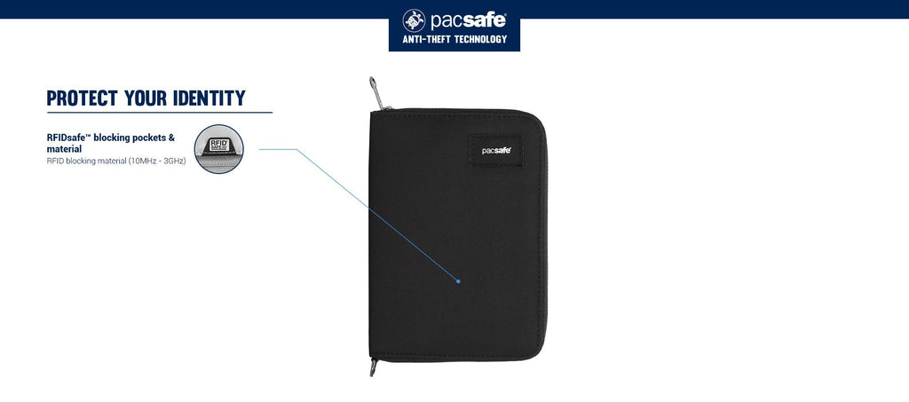 Pacsafe® RFIDsafe™ RFID blocking compact travel organizer