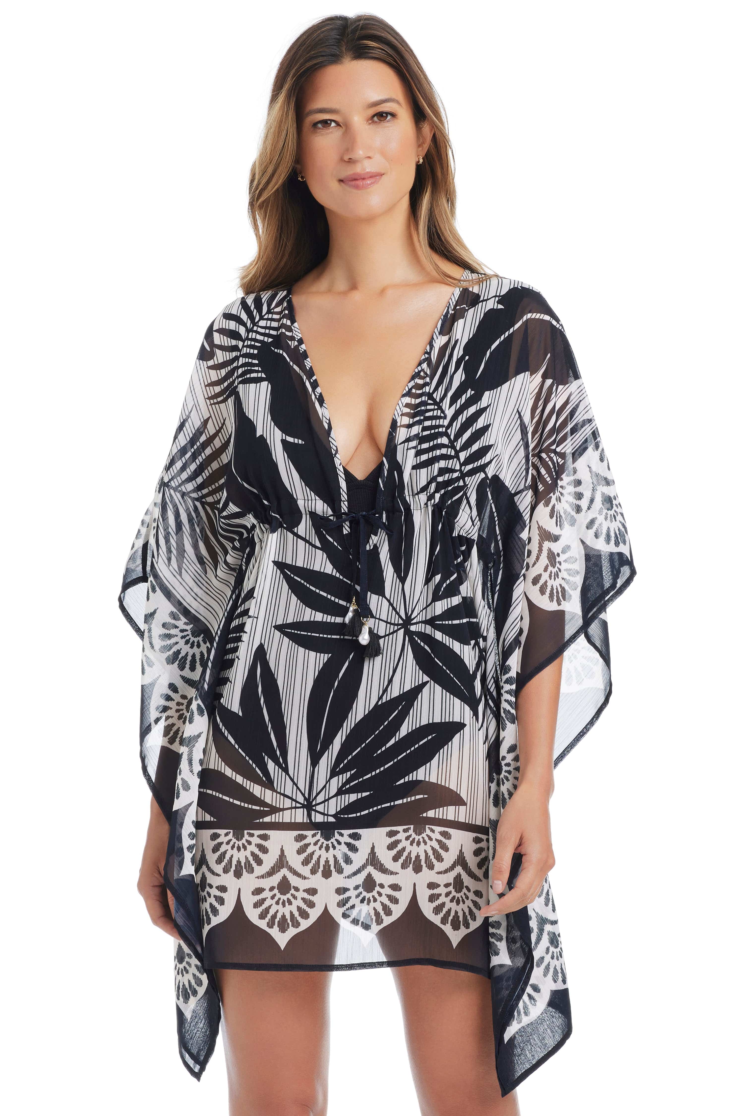 Bleu: Rod Beattie Island Time Caftan Coverup