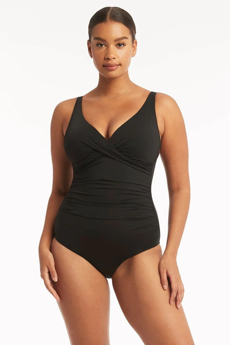 SEA LEVEL AUSTRALIA Eco Essentials Cross Front One Piece