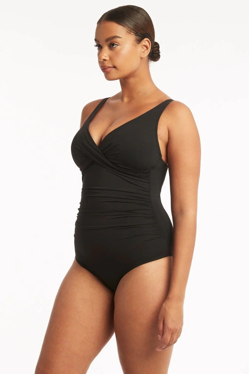 SEA LEVEL AUSTRALIA Eco Essentials Cross Front One Piece