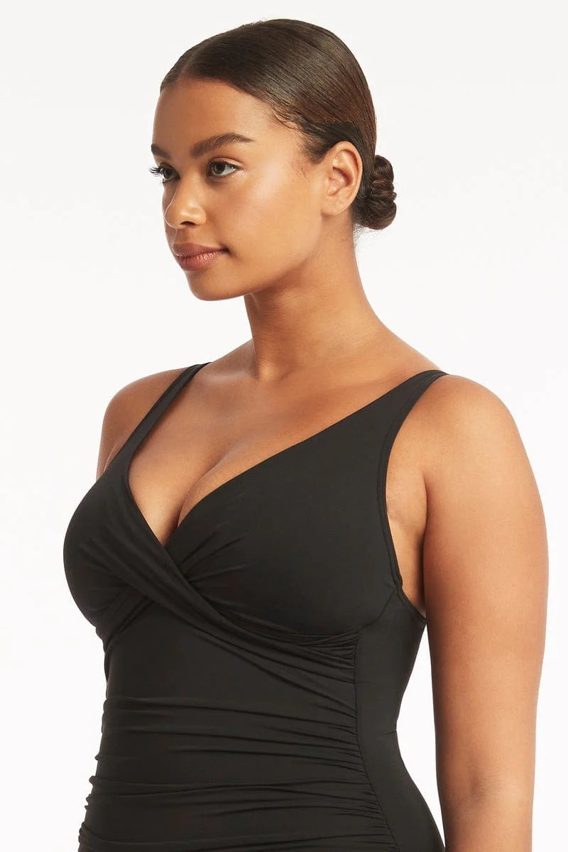 SEA LEVEL AUSTRALIA Eco Essentials Cross Front One Piece