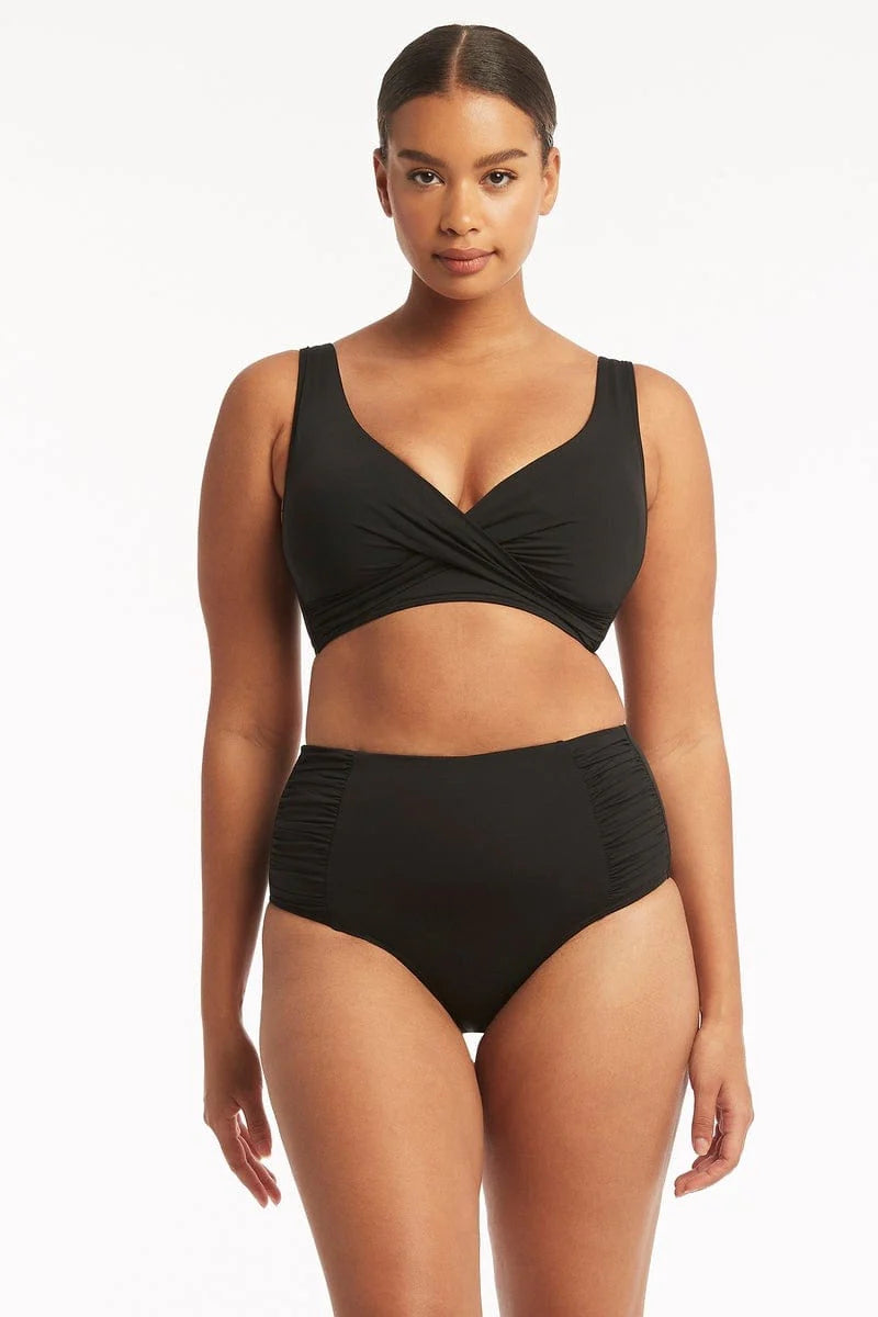 SEA LEVEL AUSTRALIA Eco Essentials High Waist Gathered Side Pant