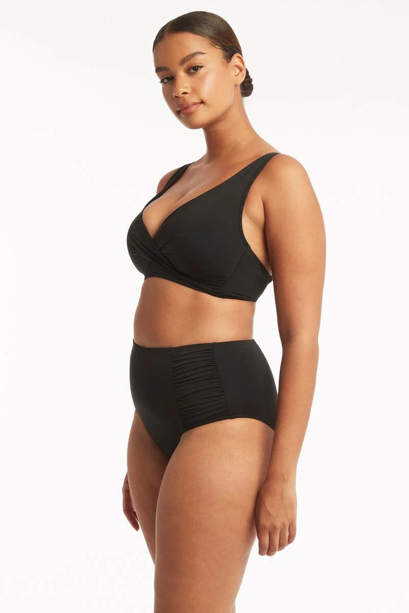 SEA LEVEL AUSTRALIA Eco Essentials High Waist Gathered Side Pant