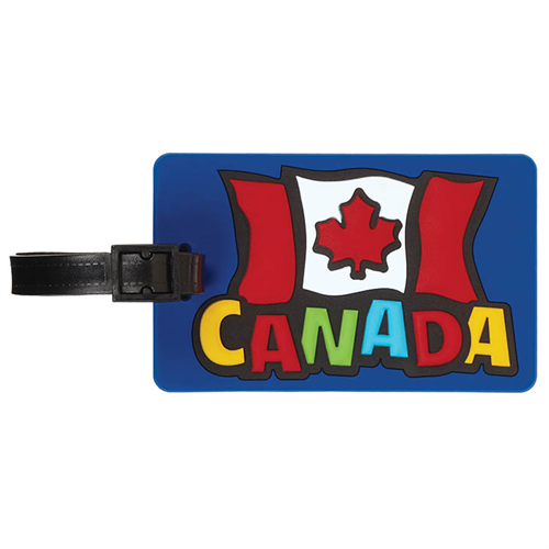 Stone Age Luggage Tag Canada Multi Color Flag