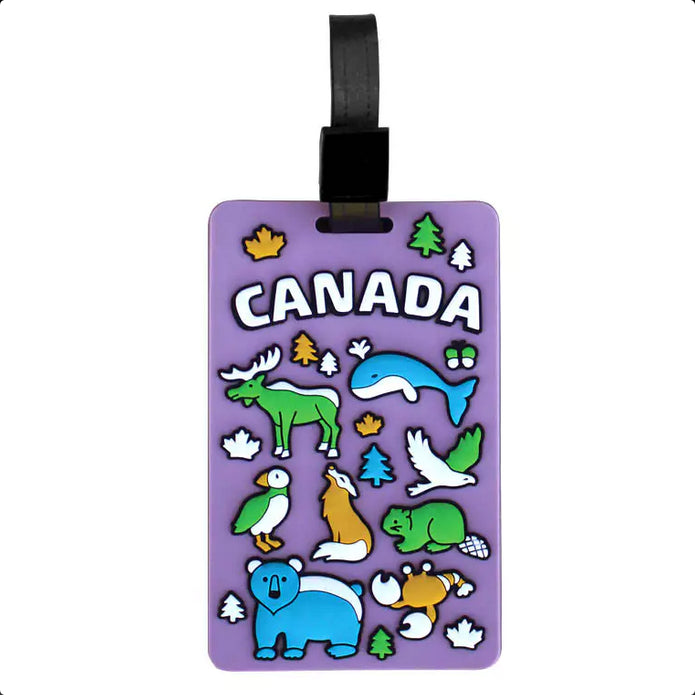 Stone Age Luggage Tag Canada Animal Zoo