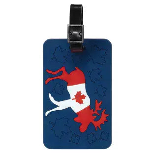 Stone Age Luggage Tag Canada Moose